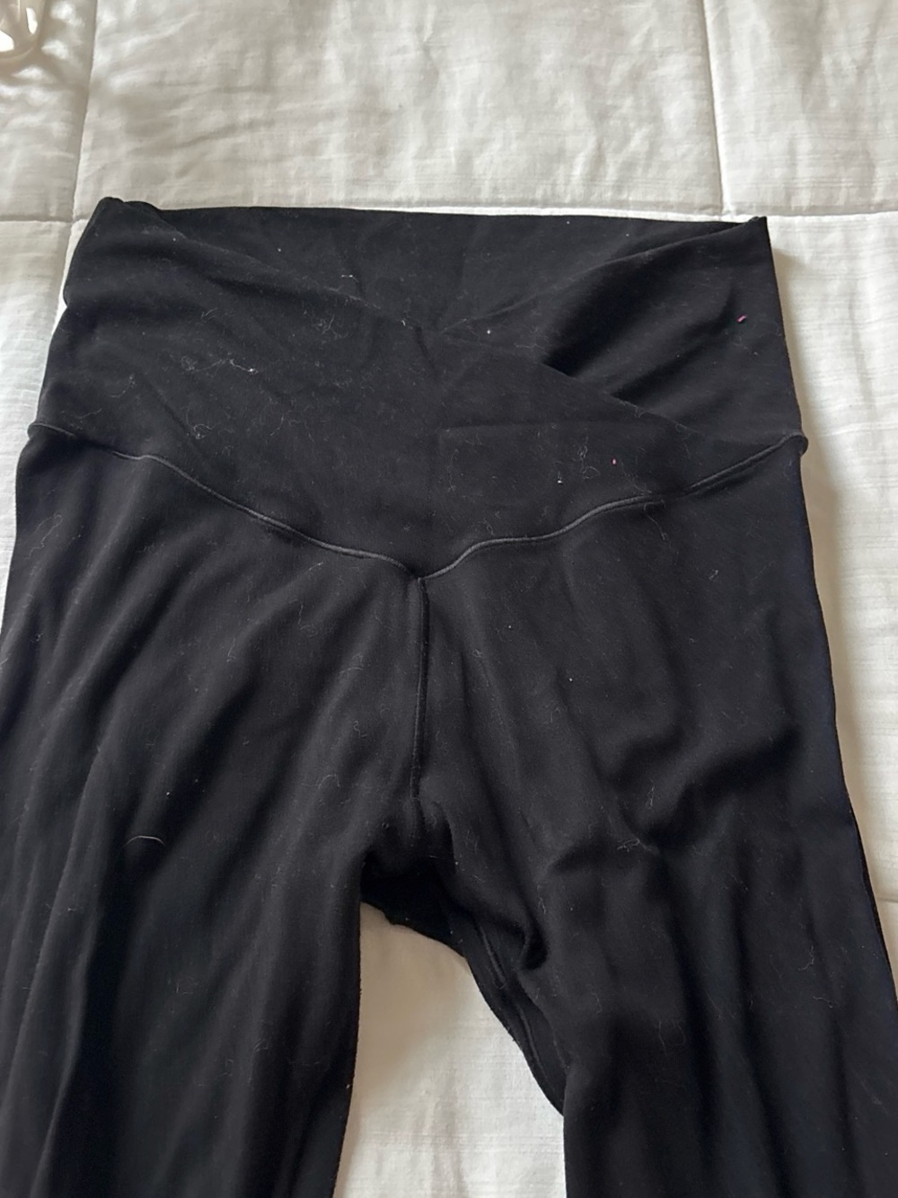 AERIE Black High-Waist Crossover Leggings